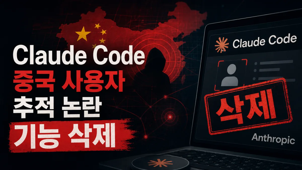 클로드 코드 중국 사용자 추적 논란, 앤트로픽이 결국 기능 삭제한 이유